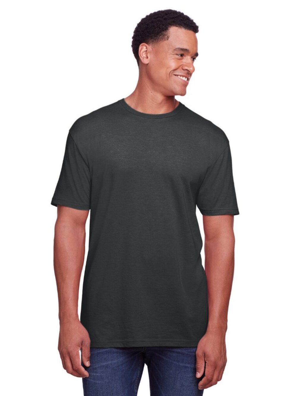 Gildan Men's Softstyle CVC Stylish Casual Plain T-Shirt Black Mist Size 4X Only